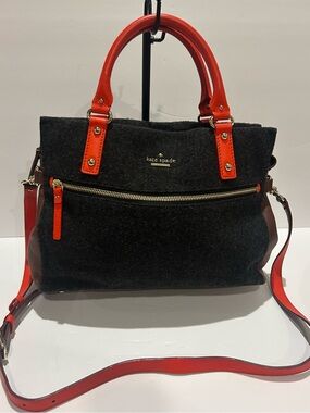 Kate Spade SAMPLE Cobble Hill Sam Tote Wool Felt Leather Crossbody
